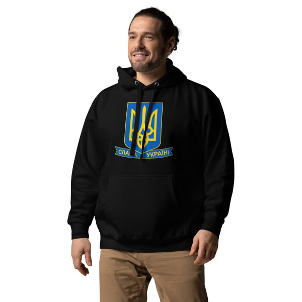 "Slava Ukraini" with Tryzub Hoodie - Image 2